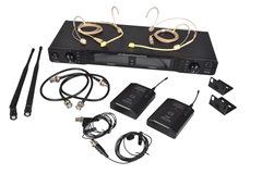 Professional Dual UHF Diversity Wireless Mic System 863-865MHz CH70 or 606-614MHz CH38